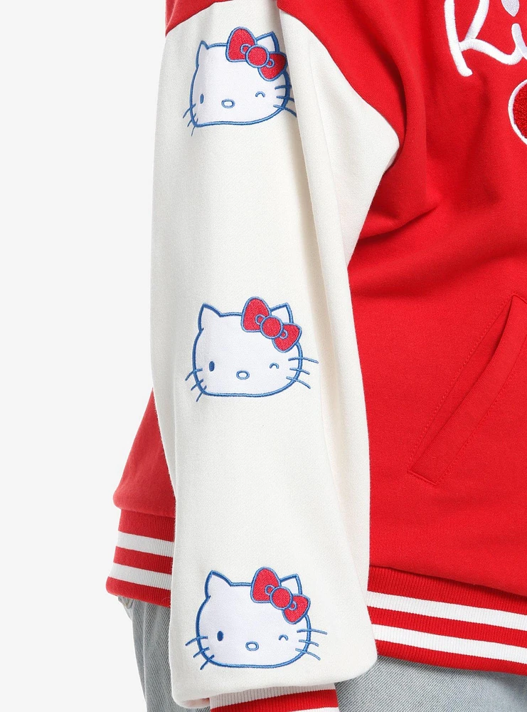 Hello Kitty Patch Girls Varsity Jacket Plus