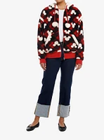 Her Universe Disney Mickey Mouse Plaid Girls Sherpa Hoodie