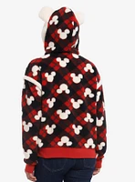 Her Universe Disney Mickey Mouse Plaid Girls Sherpa Hoodie