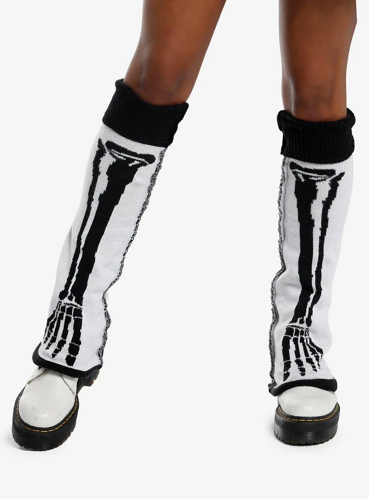 Skeleton Bones Leg Warmers