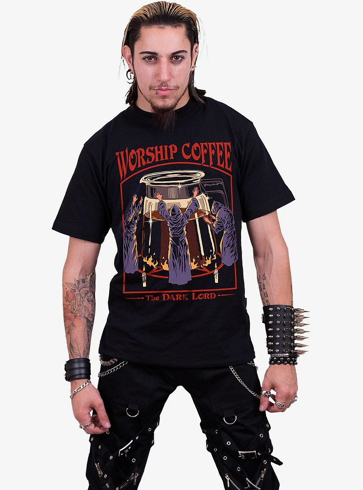 Steven Rhodes Worship Coffee Front Print T-Shirt