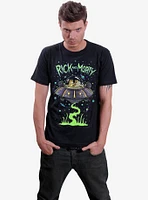 Rick and Morty Space Cruiser Front Print T-Shirt