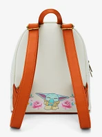 Loungefly Star Wars The Mandalorian Grogu With Frogs & Flowers Mini Backpack