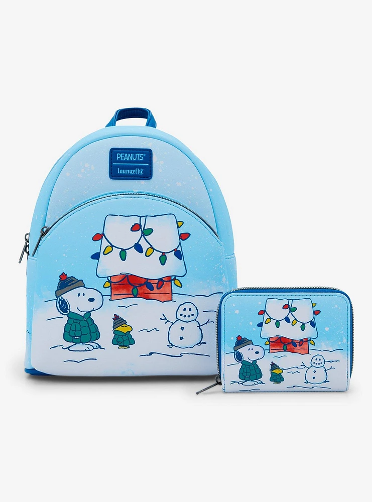 Loungefly Peanuts Snoopy & Woodstock Puffer Jackets Mini Backpack