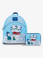 Loungefly Peanuts Snoopy & Woodstock Puffer Jackets Mini Backpack