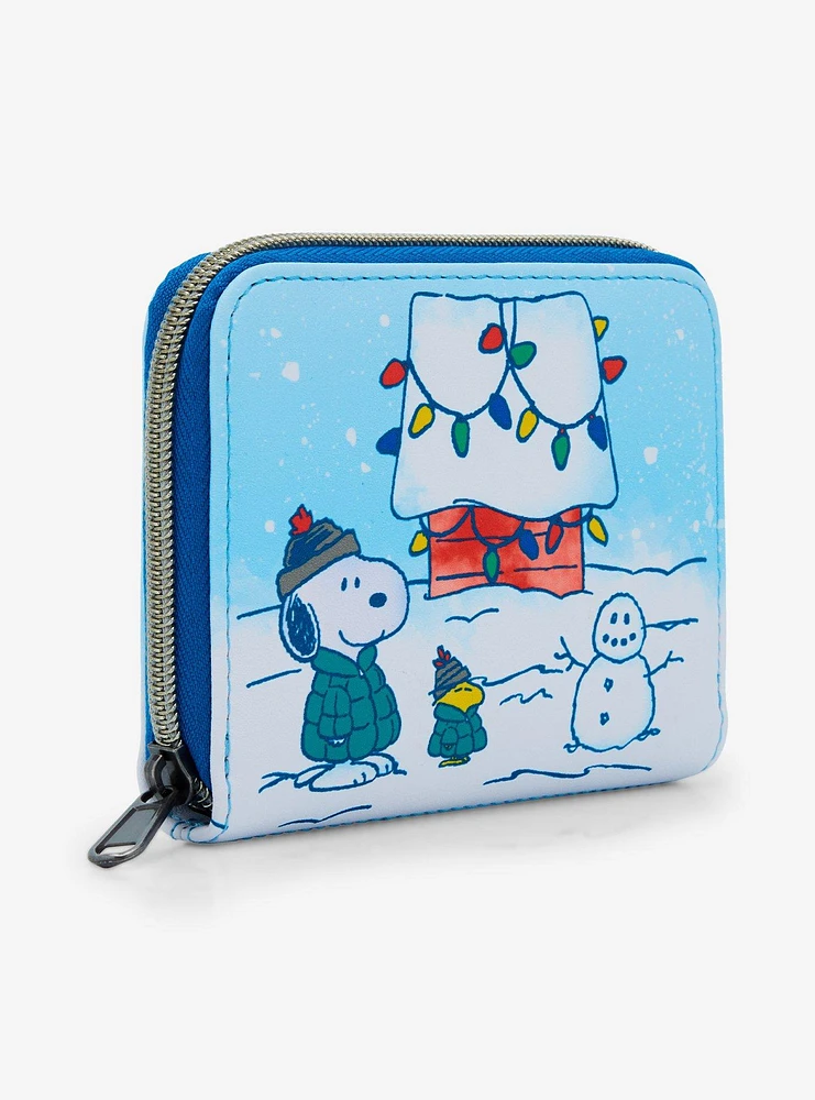 Loungefly Peanuts Snoopy & Woodstock Puffer Jackets Mini Zipper Wallet