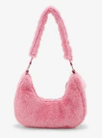 The Powerpuff Girls Pink Heart Fuzzy Shoulder Bag