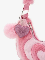 The Powerpuff Girls Pink Heart Fuzzy Shoulder Bag