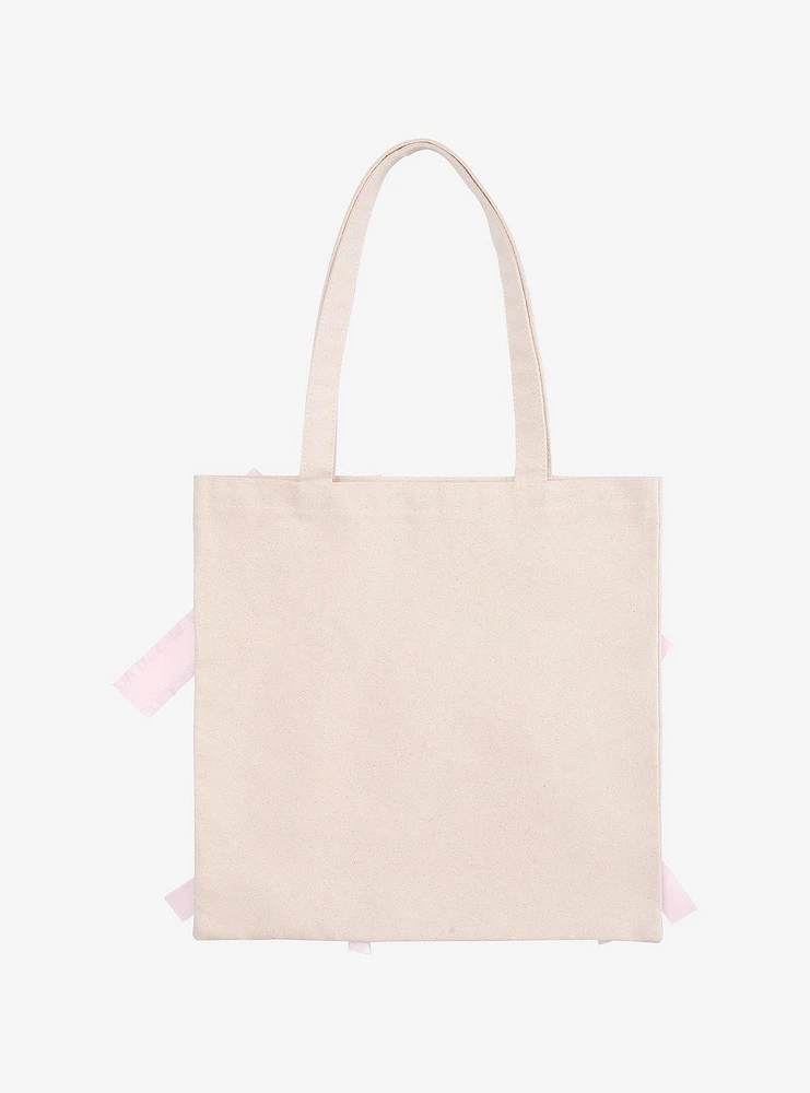 Pink Ribbons Canvas Tote Bag