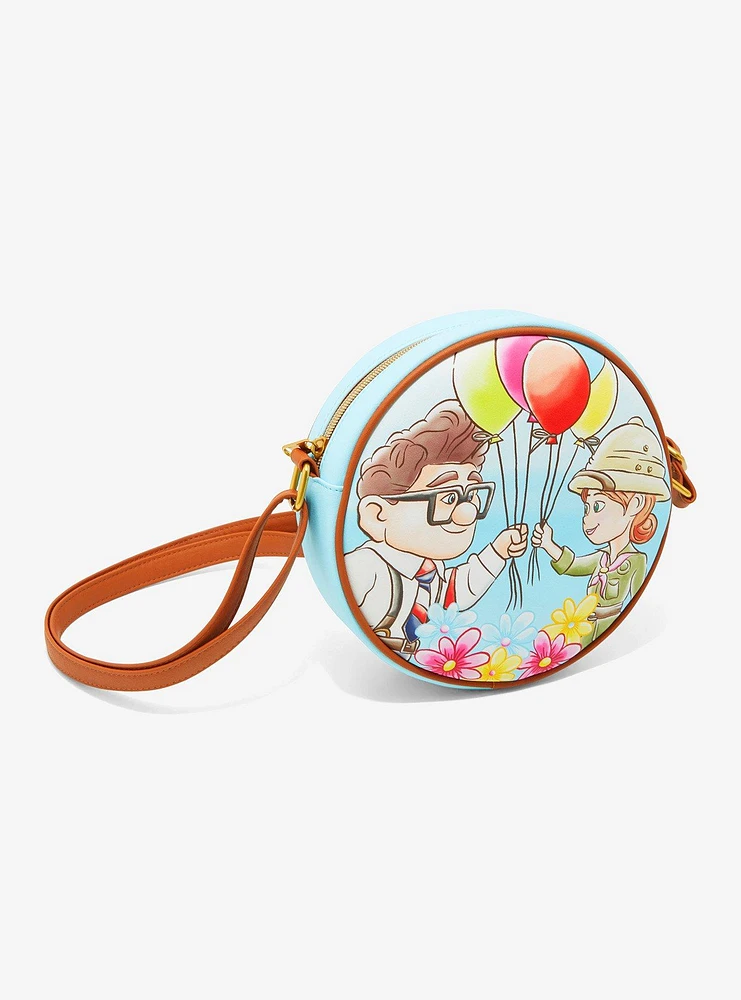 Loungefly Disney Pixar Up Carl & Ellie Circle Crossbody Bag