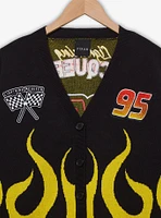 Disney Pixar Cars Lightning McQueen Flaming Checkered Women's Plus Cardigan — BoxLunch Exclusive