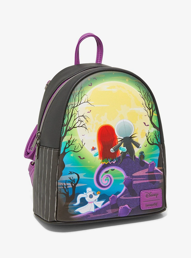 Loungefly The Nightmare Before Christmas Jack & Sally Doll Mini Backpack