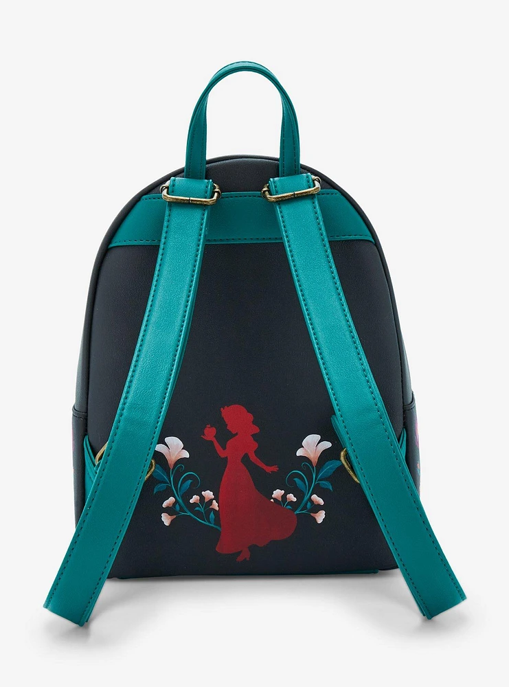 Loungefly Snow White And The Seven Dwarfs Floral Apple Mini Backpack