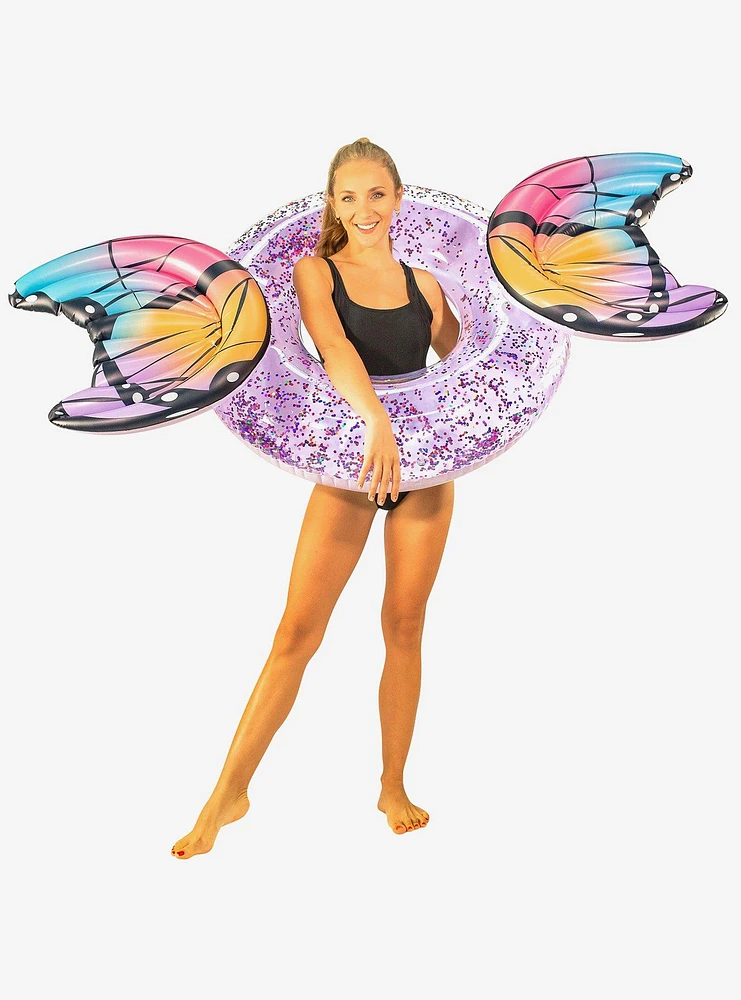 Glitter Butterfly 40" Beach and Pool Tube