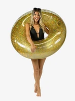 Glitter 48" Jumbo Beach and Pool Tube with Gold Glitter