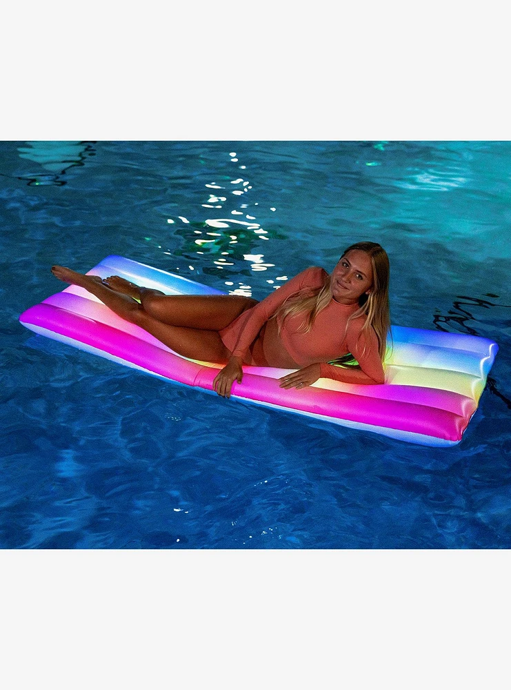 Rainbow Collection Illuminated LED Deluxe Pool Raft