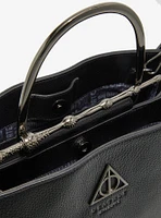 Loungefly Harry Potter Deathly Hallows Elder Wand Black (New Pebble Texture) Handbag - BoxLunch Exclusive