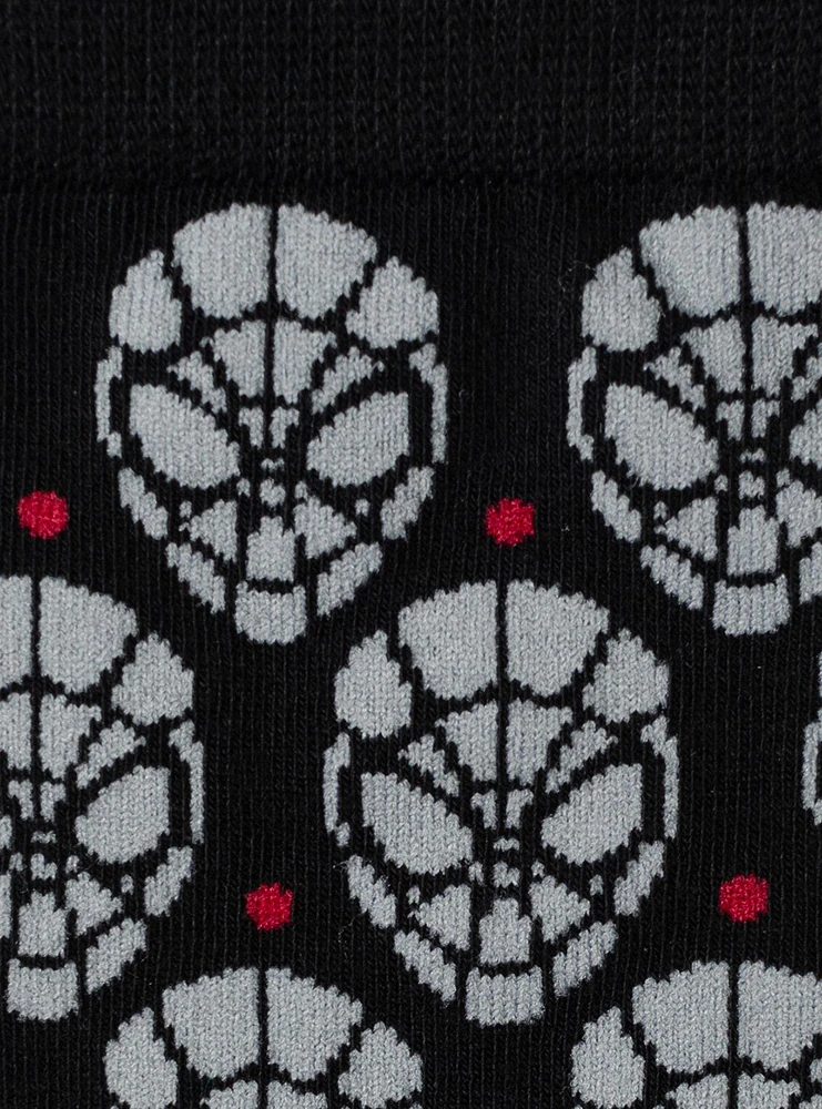 Marvel Spider-Man Dot Gray and Black Crew Socks