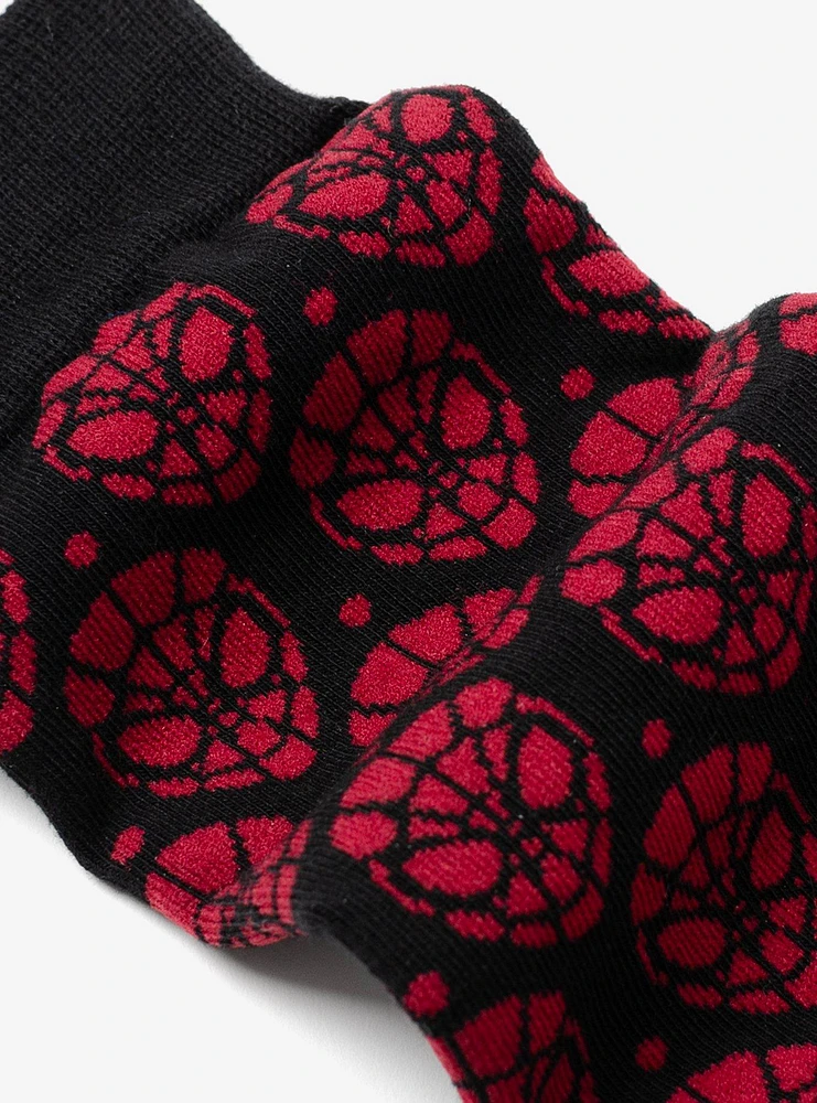 Marvel Spider-Man Dot Red and Black Sock