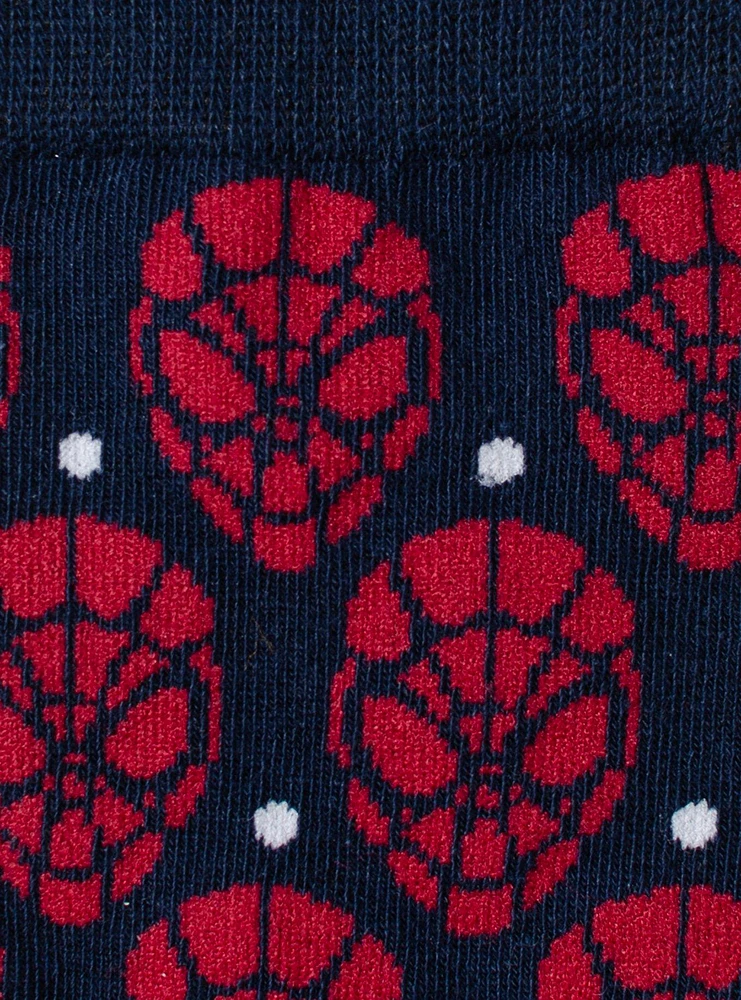 Marvel Spider-Man Dot Red and Navy Crew Socks