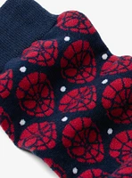 Marvel Spider-Man Dot Red and Navy Crew Socks