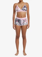 My Melody & Kuromi Split Bra Boyshort Panty Set