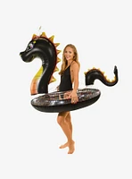 Black Glitter Dragon Party Animal Pack 48" Tube with Matching Drink Float