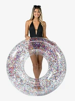 Glitter 48" Jumbo Beach and Pool Tube with Multicolor Glitter