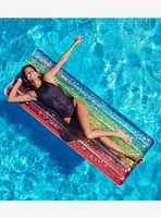 Rainbow Collection Deluxe Glitter Pool Raft 74" Rainbow Haze