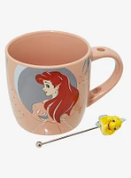 Disney The Little Mermaid Ariel & Flounder Mug & Stirrer