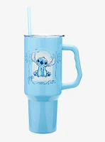 Disney Lilo & Stitch Portrait Stitch Blue Steel Tumbler with Handle