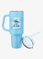 Disney Lilo & Stitch Portrait Stitch Blue Steel Tumbler with Handle