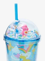 Care Bears Rainbow Confetti Dome Top Carnival Cup with Straw