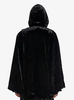 Cosmic Aura Black Velvet Girls Reversible Hooded Cape