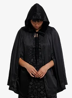 Cosmic Aura Black Velvet Girls Reversible Hooded Cape