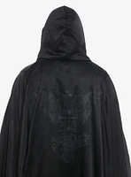 Cosmic Aura Black Velvet Girls Reversible Hooded Cape Plus