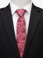 Disney Alice in Wonderland Dusty Red Men's Tie