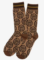 Marvel Groot Brown Tonal Men's Crew Socks