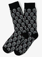 Marvel Spider-Man Dot Gray and Black Crew Socks