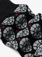 Marvel Spider-Man Dot Gray and Black Crew Socks