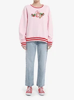 Strawberry Shortcake Varsity Girls Oversized Sweatshirt