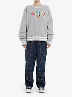 Disney Mickey Mouse Varsity Girls Oversized Sweatshirt