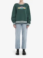 Friends Central Perk Logo Varsity Girls Oversized Sweatshirt