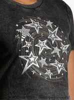 Social Collision Spiral Star Rhinestone Girls Baby T-Shirt