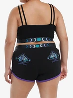 Moon Phase Moth Cami & Shorts Girls Lounge Set Plus