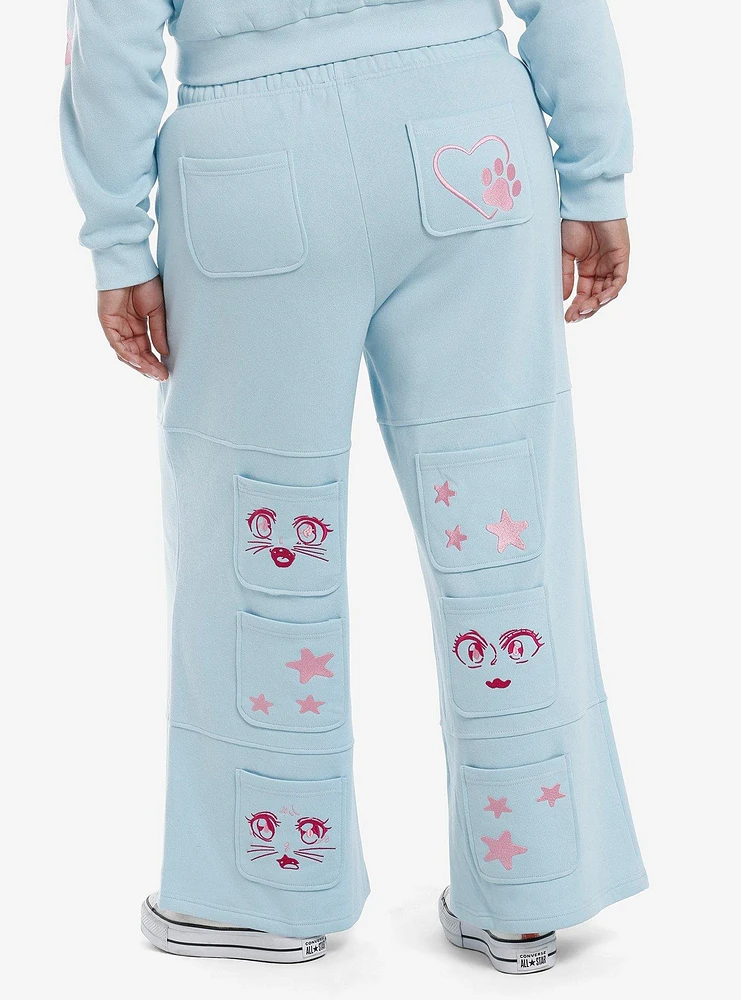 Sweet Society Kawaii Cat Girls Lounge Sweatpants Plus