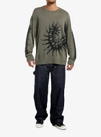 Social Collision Skull Centipede Sweater