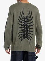 Social Collision Skull Centipede Sweater