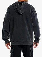 Skeleton X-Ray Mineral Wash Oversized Hoodie