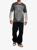 Winged Fleur-De-Lis Twofer Long-Sleeve T-Shirt